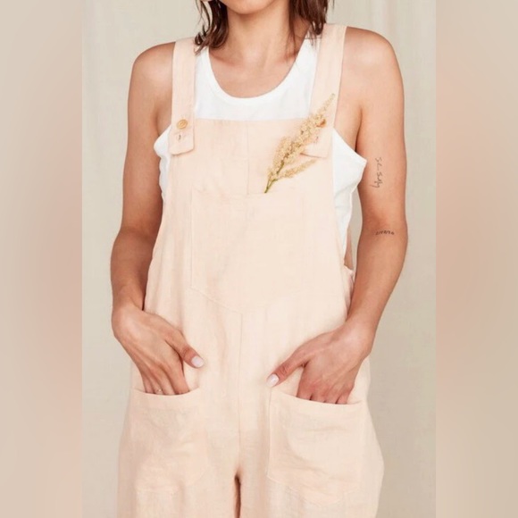 Mate The Label Maya Linen Overalls - NWOT - Size M - Picture 2 of 9